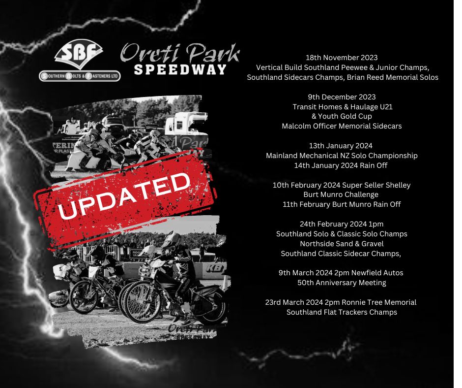 Oretipark Speedway Calendar 2021