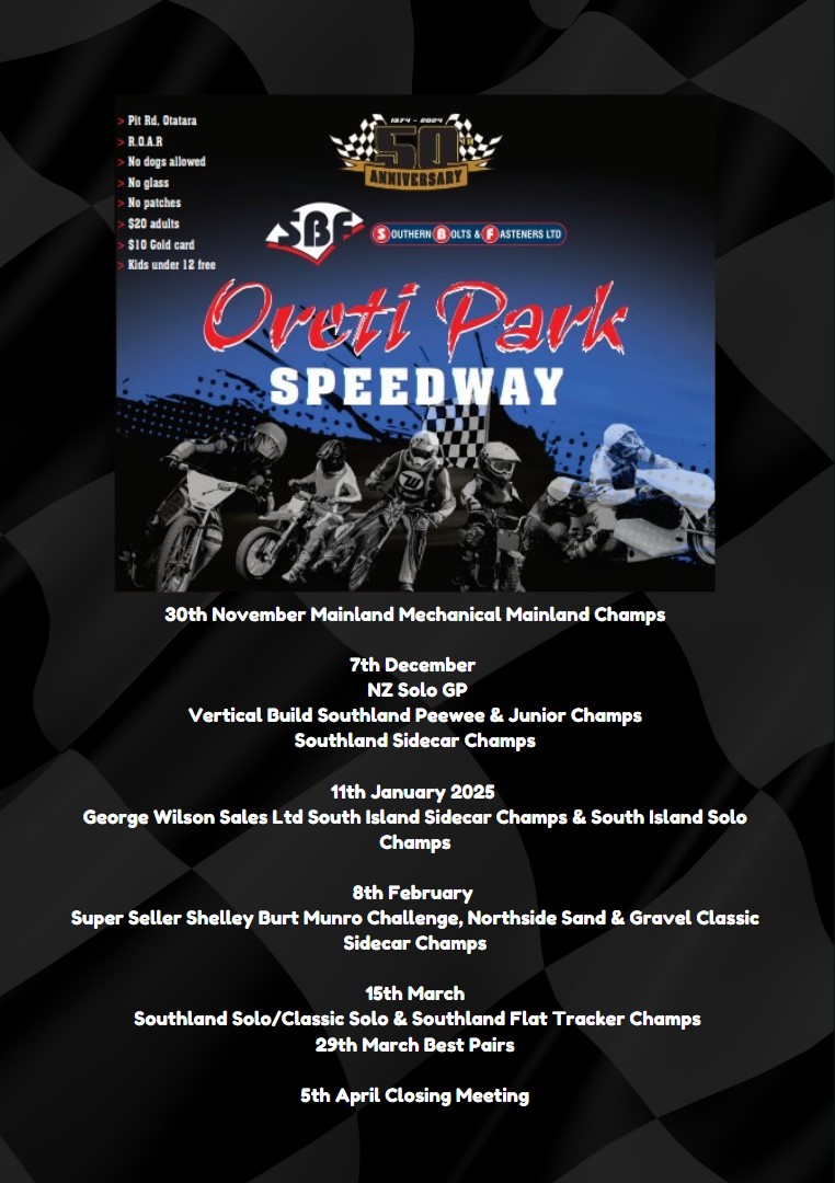 Oretipark Speedway Calendar 2021